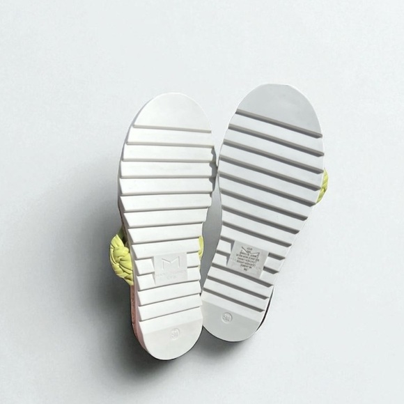 🌻NEW Marc Fisher Green "Jaimee" Leather Slide Sandals Size 5 - Picture 9 of 11